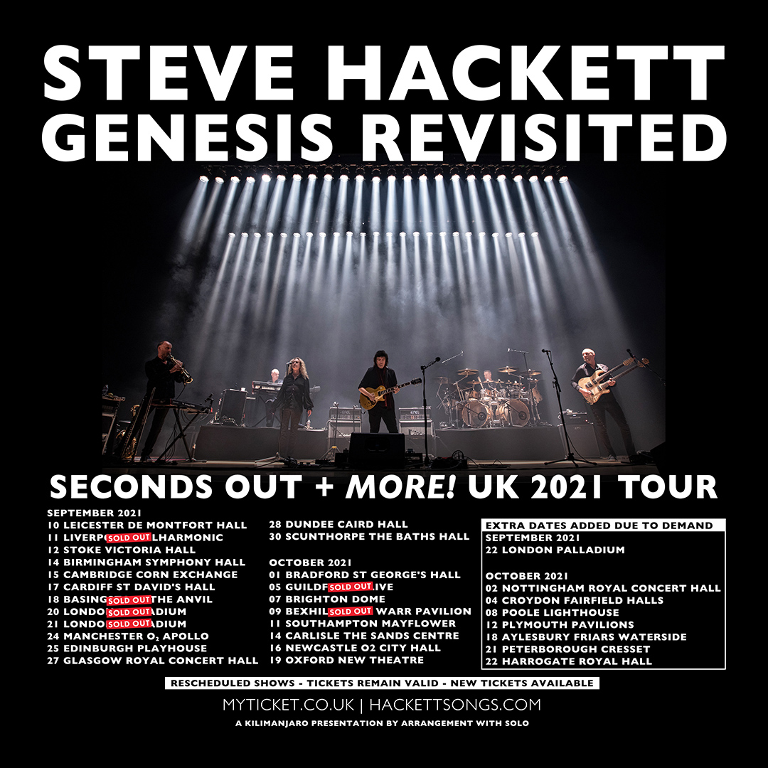 Steve Hackett: All Uk shows moved to 2021