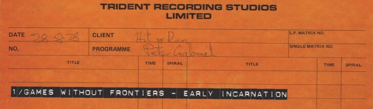 Peter Gabriel: Another early demo on Bandcamp