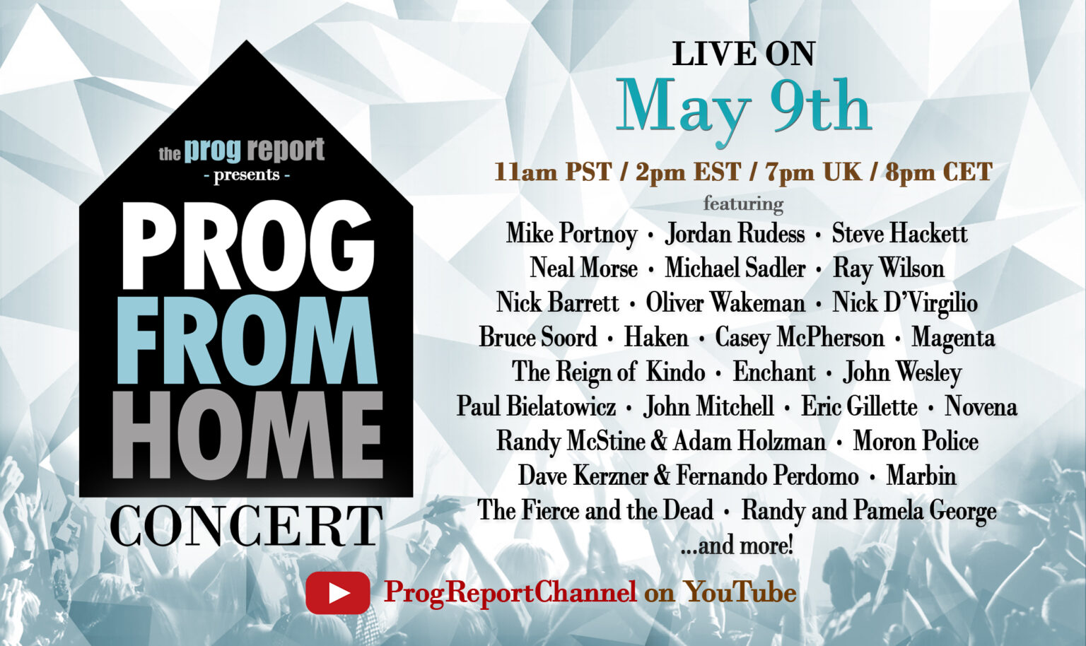 Hackett and Wilson to join Prog From Home concert