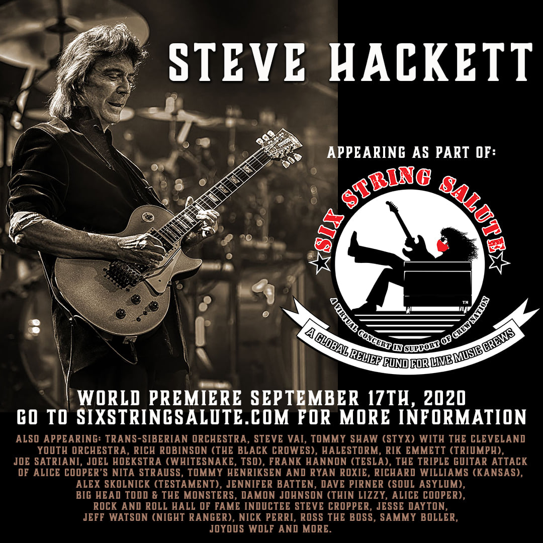 Steve Hackett will be part of Six String Salute