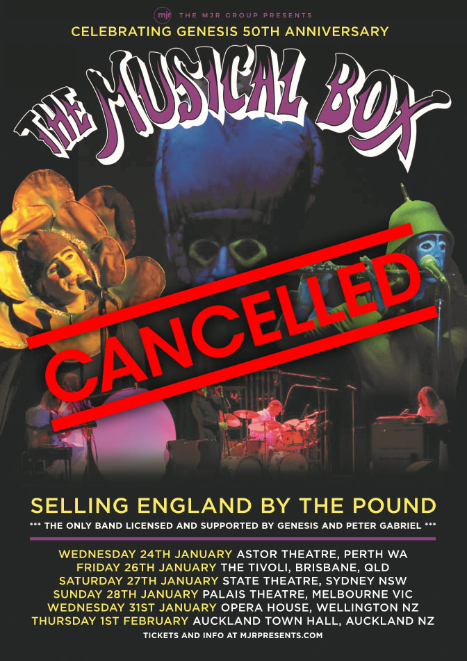 The Musical Box: Australian / NZ Tour cancelled